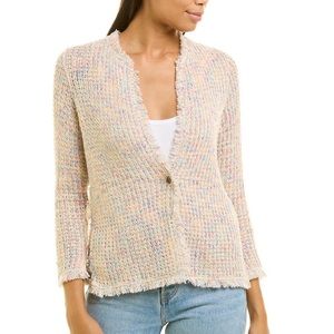 NWT Nic + Zoe Casting Colors Linen Blend Jacket Blazer Multicolored Rainbow
